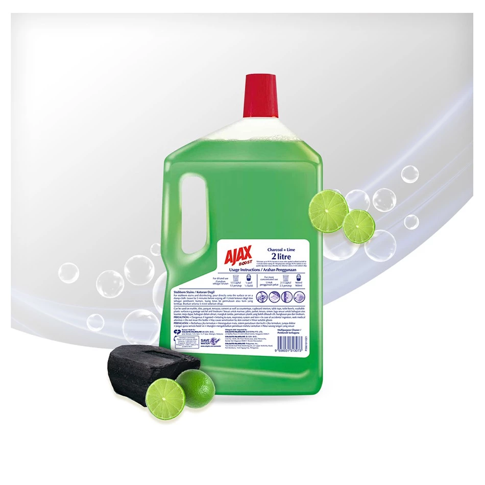 Ajax Boost Charcoal & Lime 2L (Carton of 6) photo 2