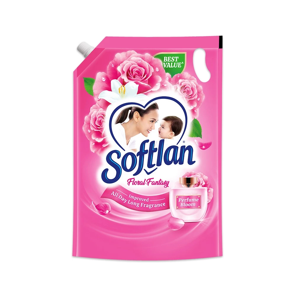 Softlan Floral Fantasy Refill Fabric Softener 1.6L (Carton of 8)