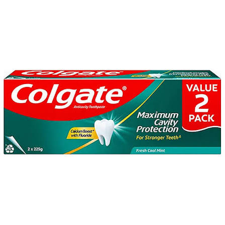 Colgate Fresh Cool Mint Toothpaste 2x225g (Carton of 24)