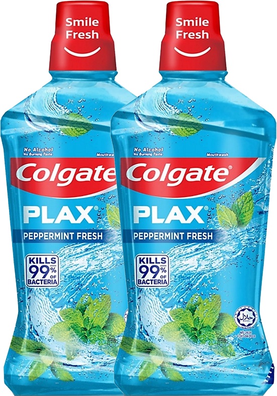 Colgate Mouthwash Plax Peppermint 2x750ml