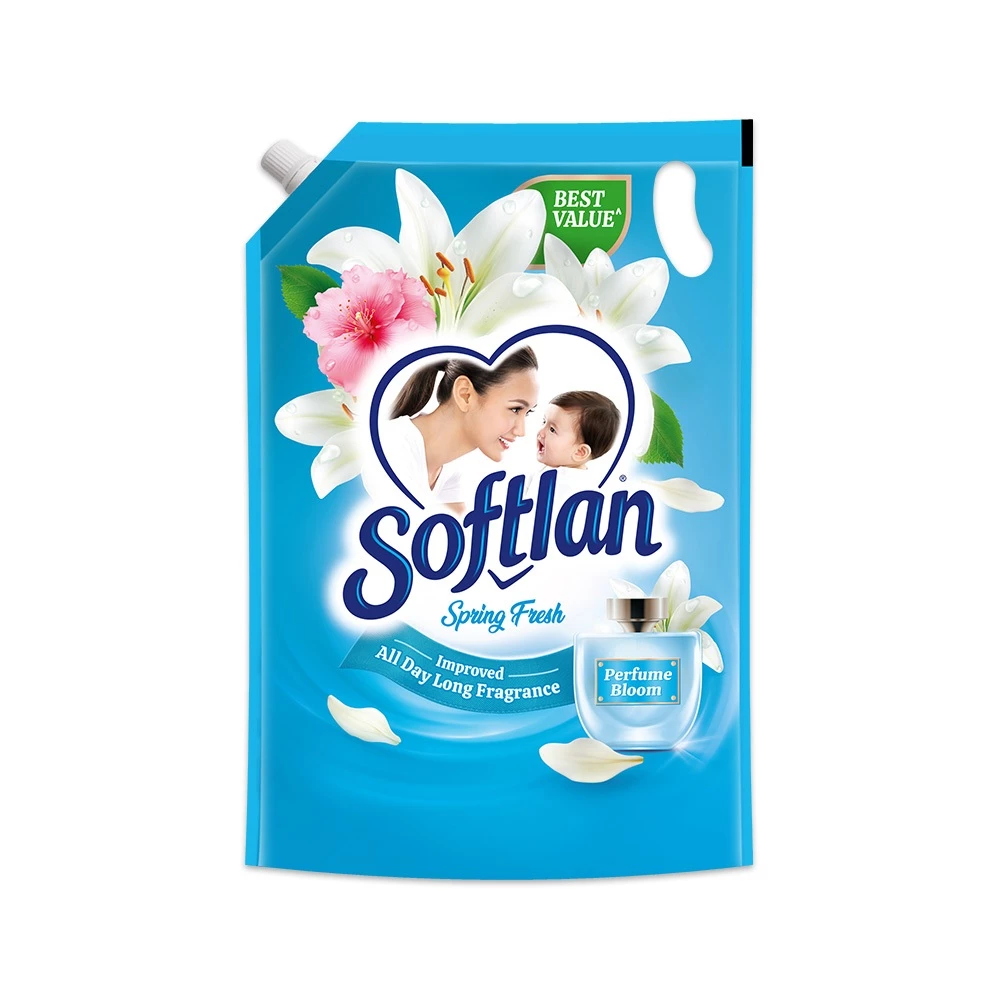 Softlan Spring Fresh Refill Fabric Softener 1.6L (Carton of 8)