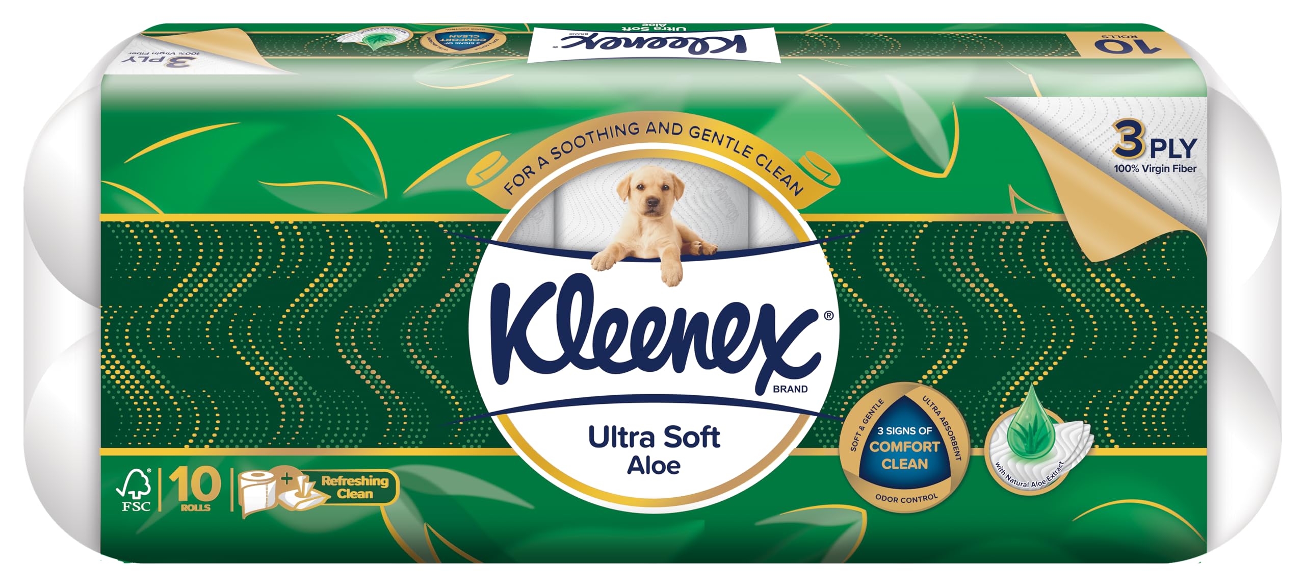 Kleenex Bathroom Tissue Ultrasoft - 10 Rolls Aloe (Carton of 6)