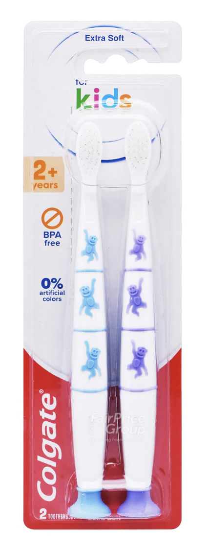 Colgate Kids 2+yo Extra Soft Toothbrush 2's