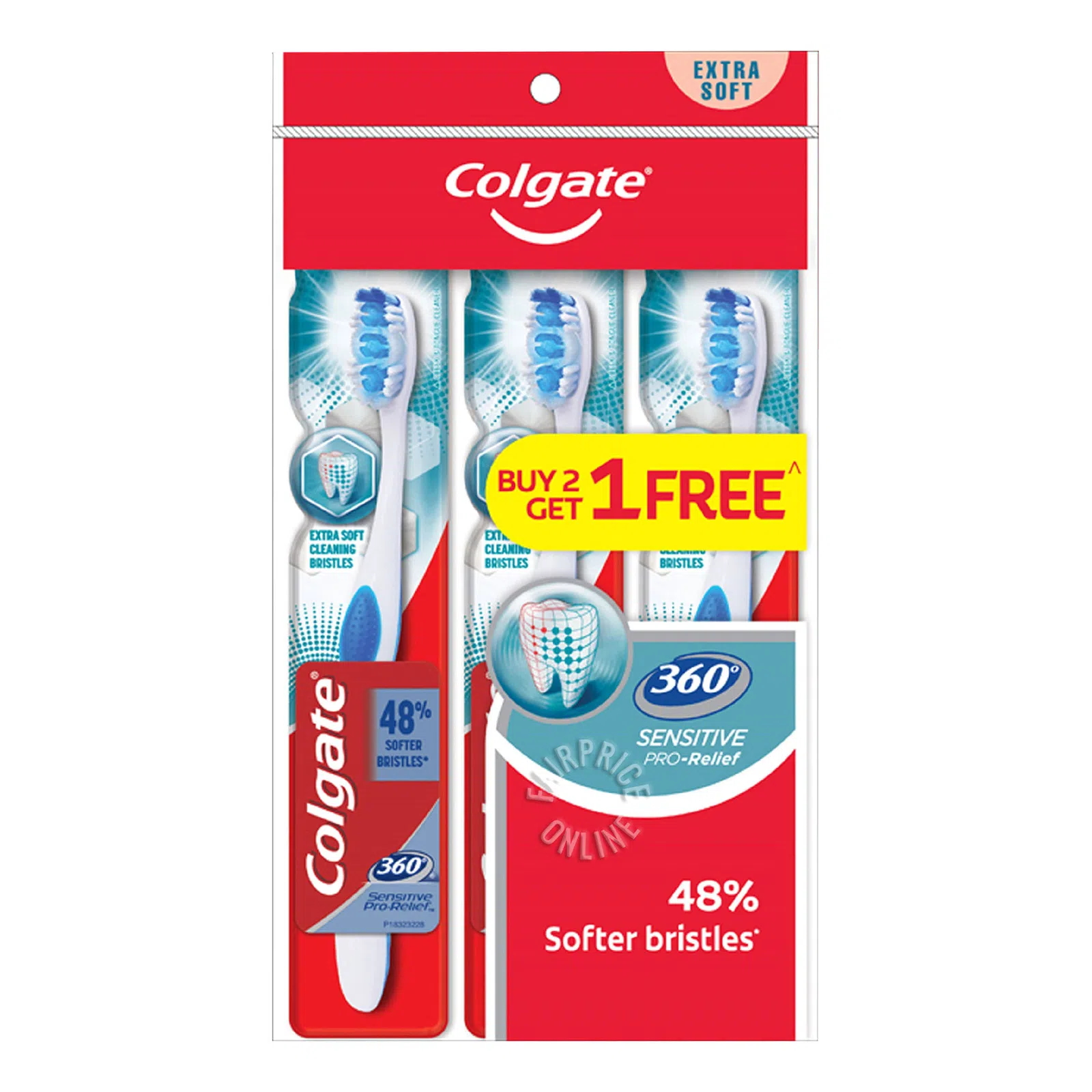 Colgate 360 Sensitive Pro Relief Toothbrush 3's