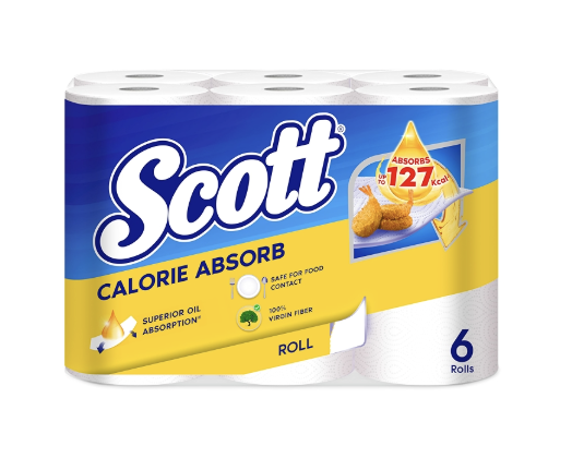Scott Kitchen Towel Calorie Light - 6 Rolls (Carton of 4)