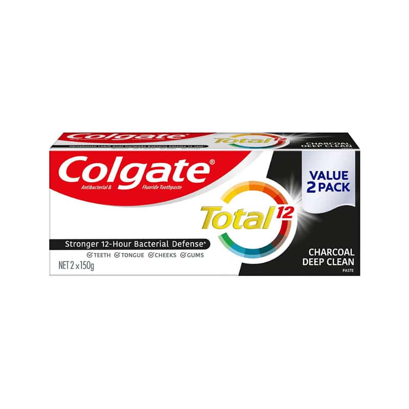 Colgate Total Charcoal Toothpaste 2x150g (Carton of 36)
