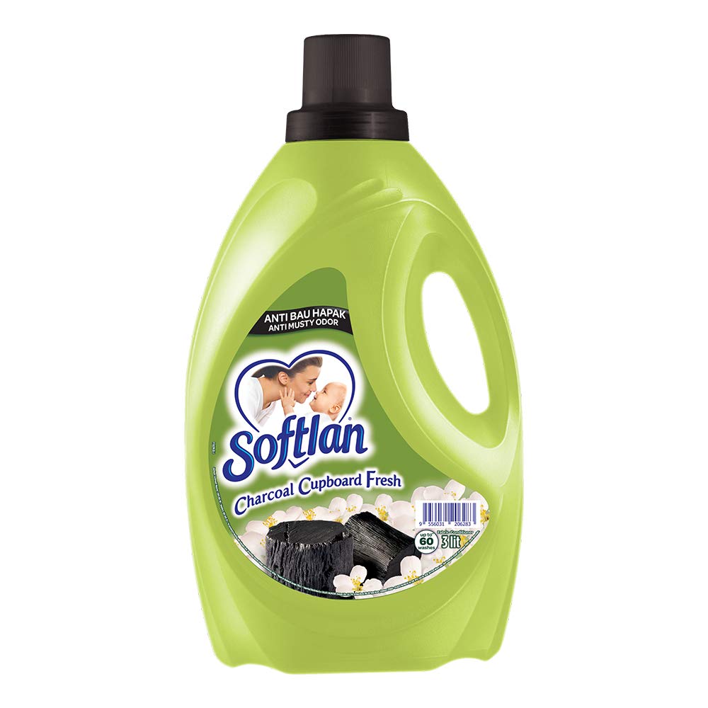 Softlan Charcoal Fresh Fabric Softener 3L (Carton of 4)