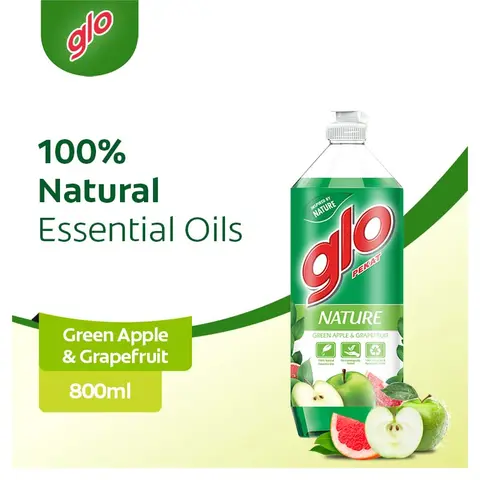 Glo Nature Green Apple & Grapefruit Dishwashing Liquid 800ml