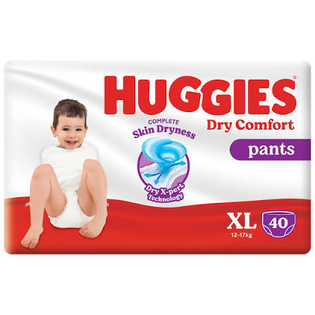 Huggies Dry Comfort Diaper Pants - XL 40's