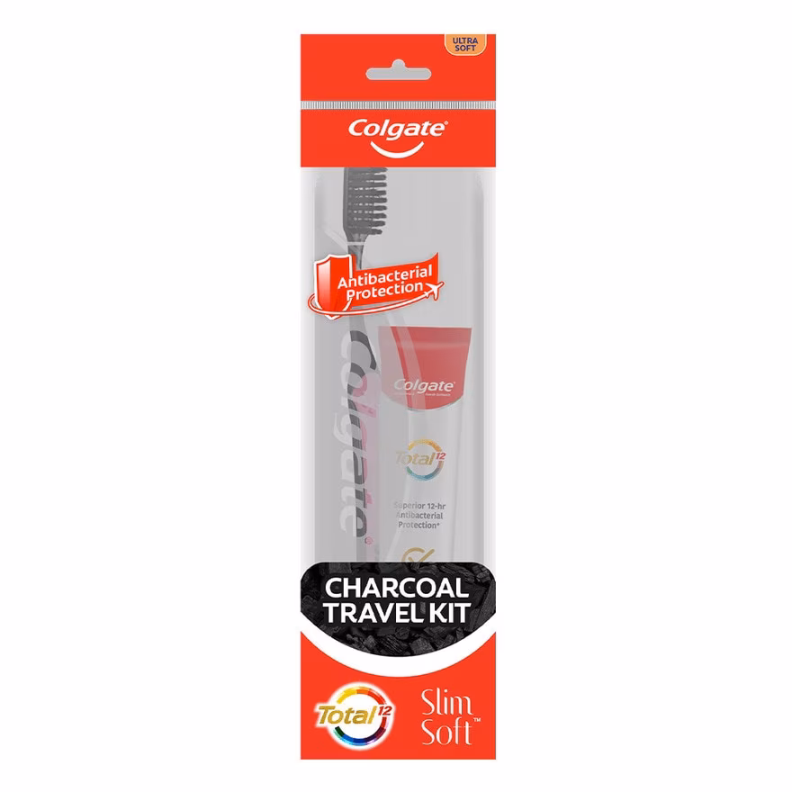 Colgate Charcoal Toothpaste 35g + SlimSoft Toothbrush 1's Travel Kit