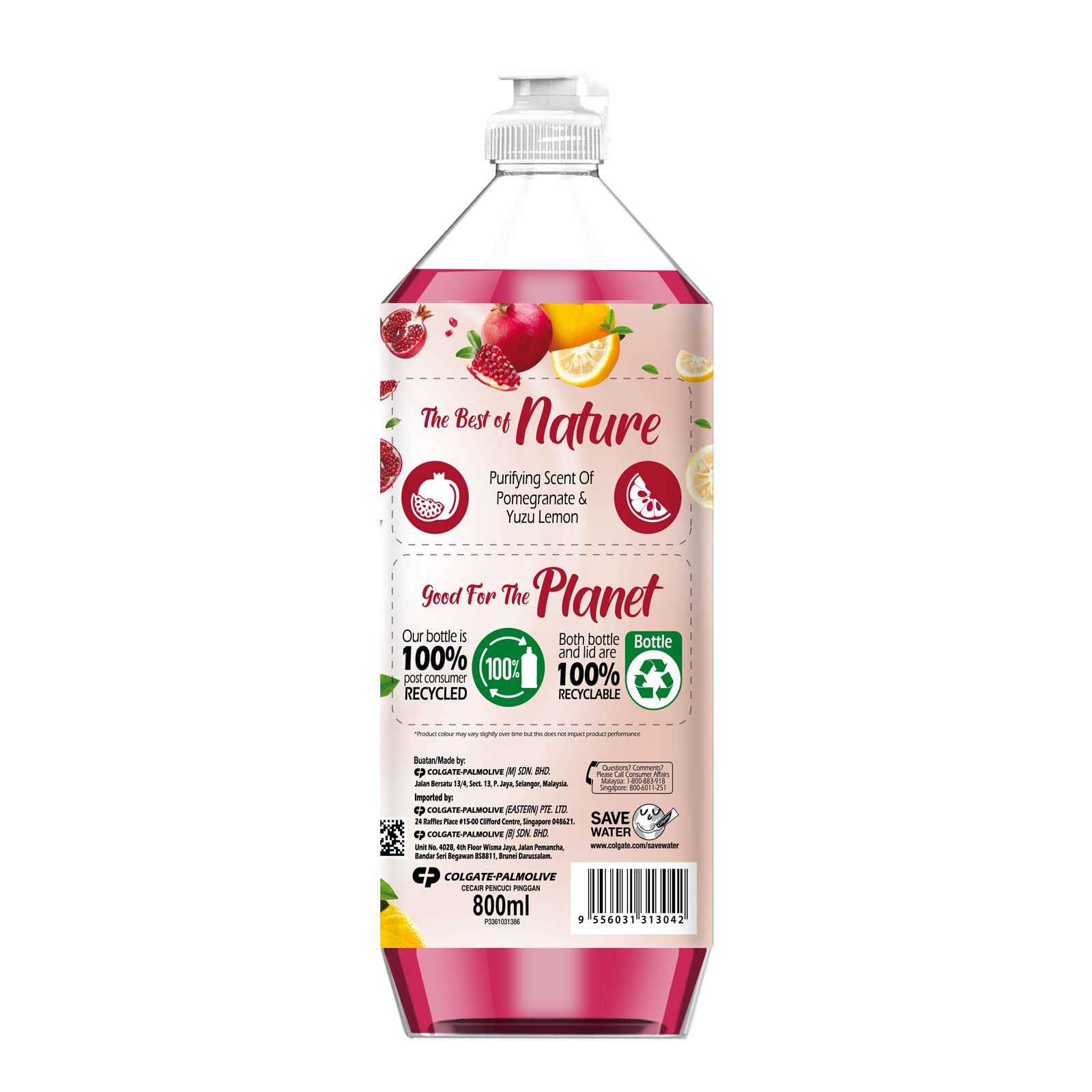 Glo Nature Pomegranate & Yuzu Lemon Dishwashing Liquid 800ml photo 2
