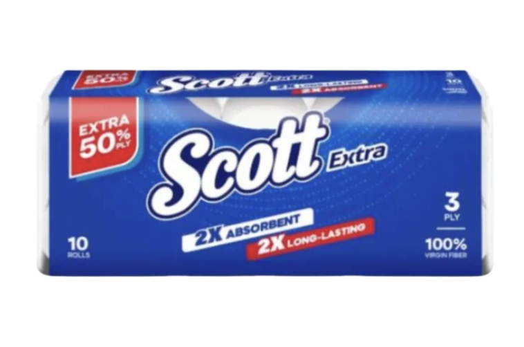 Scott Extra Bathroom Tissue 3ply 180s - 10 Rolls (Carton of 10)