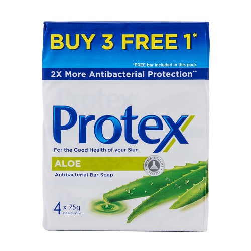 Protex Bar Soap Aloe 75g Buy 3 Free 1 (Carton of 24)