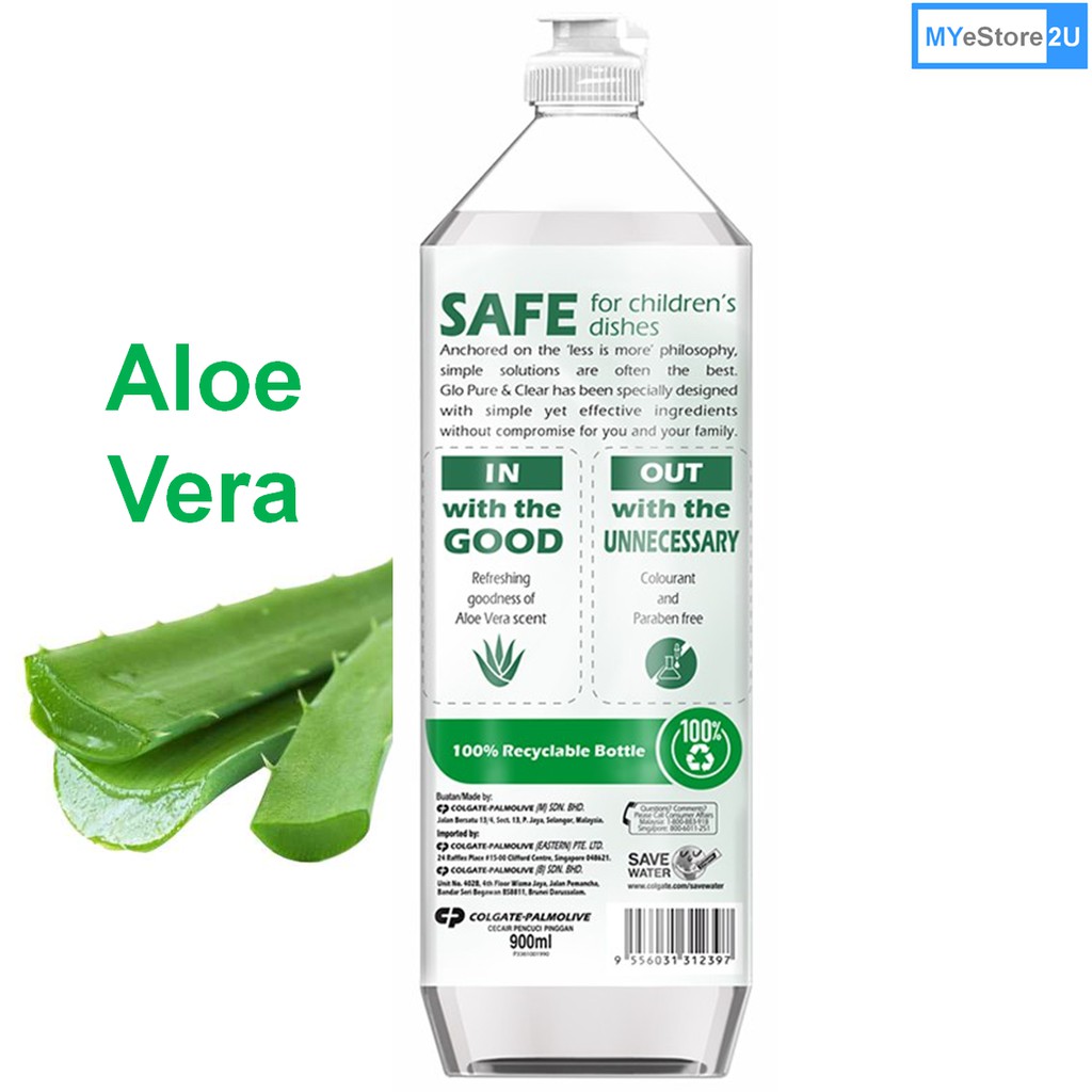 Glo Pure & Clear Aloe Vera Dishwashing Liquid 800ml