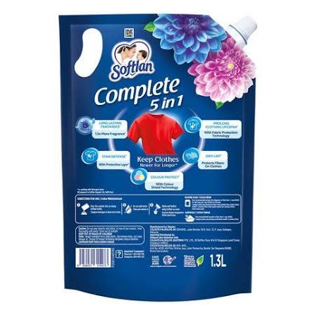 Softlan Complete 5in1 Spring Fresh Refill Fabric Softener 1.3L (Carton of 8) photo 2