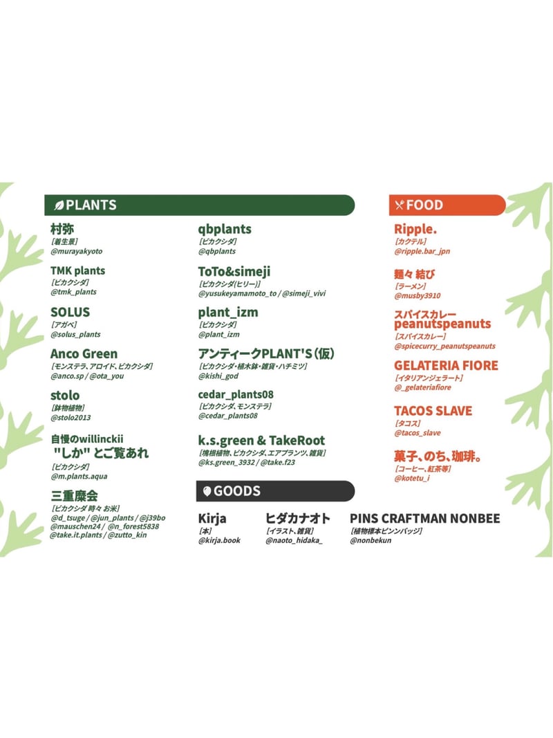 第2回ナラビカクフェス 出店者一覧
