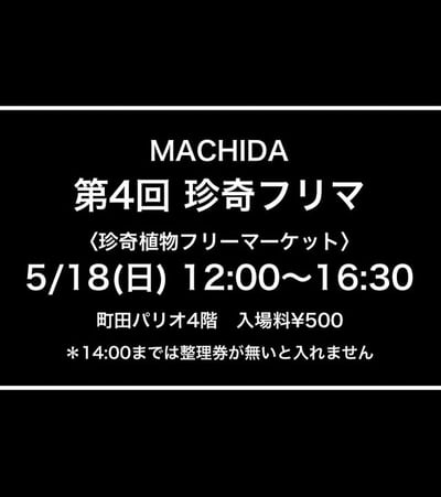 第4回 珍奇植物フリーマーケット