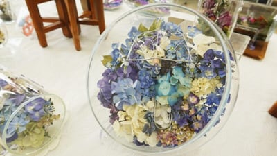 山野草アートボトル・ドライフラワーアレンジメント体験教室