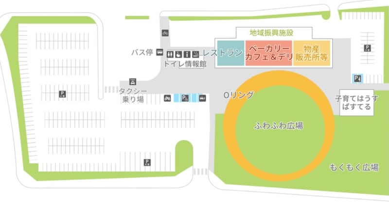 道の駅パレットピアおおの 施設案内図