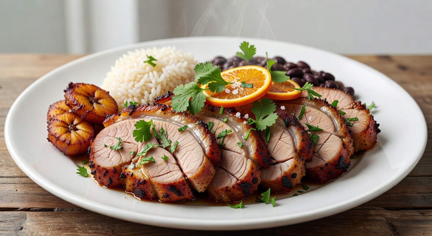 Cuban Mojo Pork Platter for 6 (Oven-Roasted)