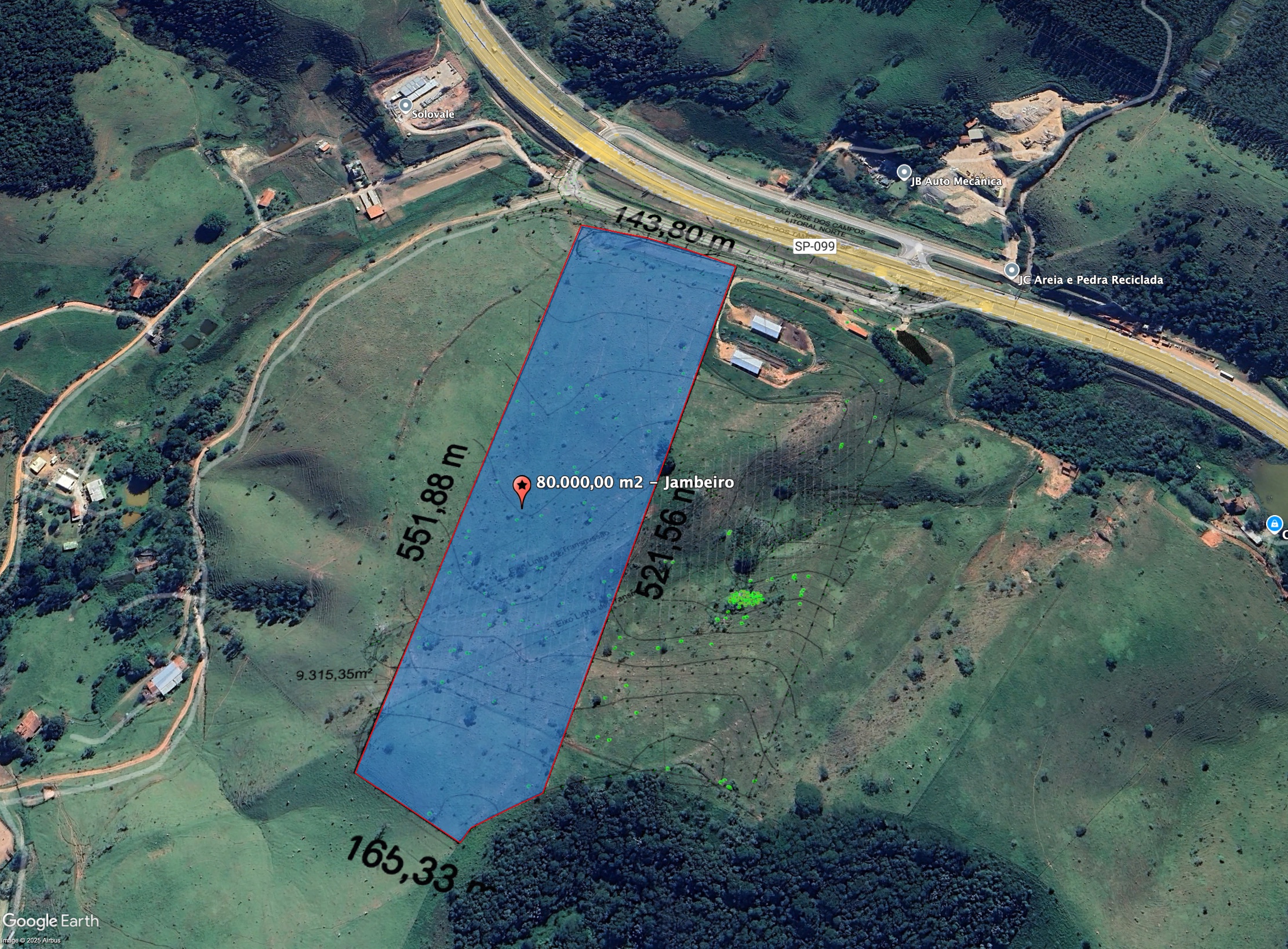 Área, 80000 m² - Rodovia Dos Tamoios - Jambeiro/SP • Cód: AR0091