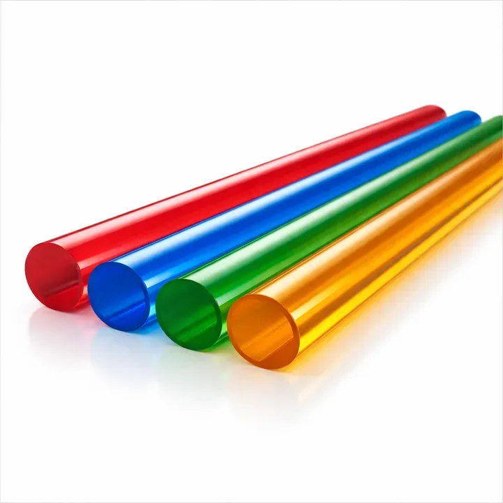 Colored transparent PVC rod product image