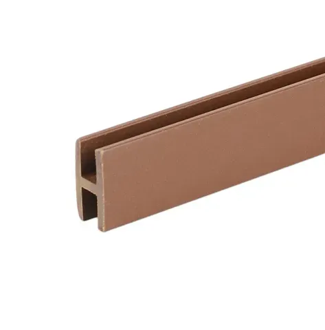 Side view of Brown H Shaped Channel Plastic Profile - ASMCO