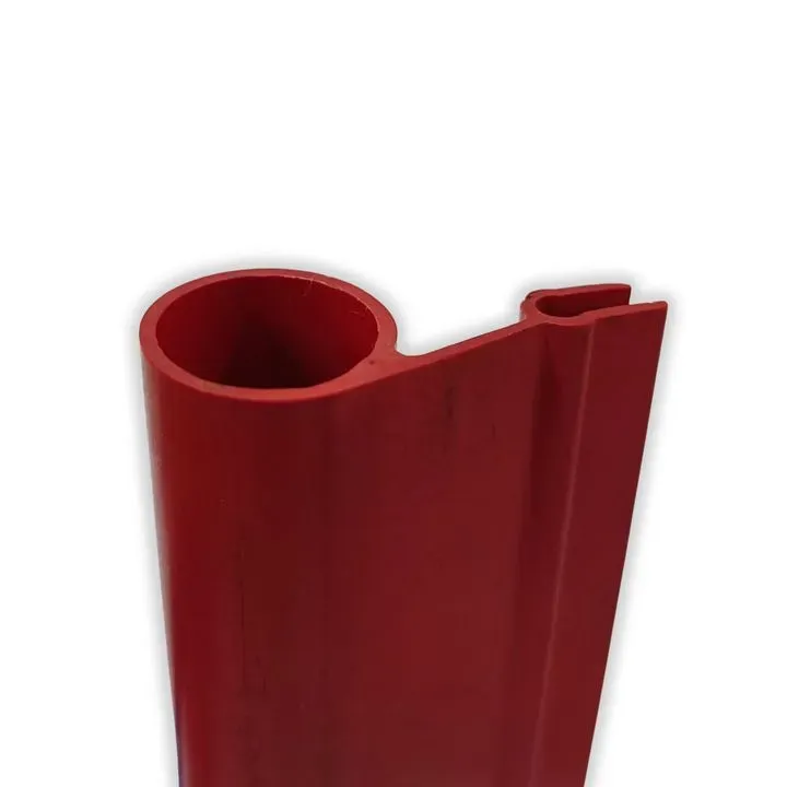 P-shaped profile close-up on white background.