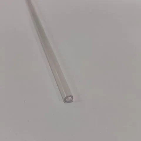 Clear crystal PVC pipe used as sight glass industrial line ASMCO