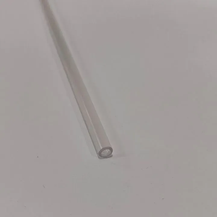 Clear crystal PVC pipe used as sight glass industrial line ASMCO