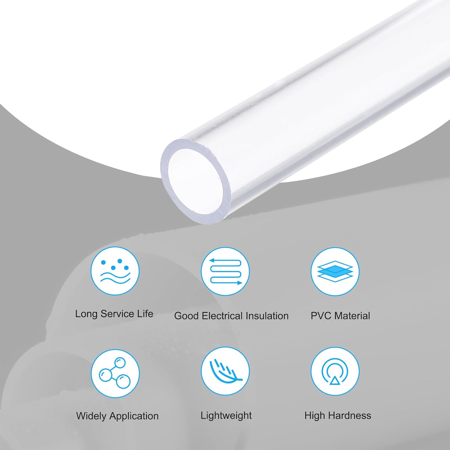 Clear PVC pipe medical and veterinary utility