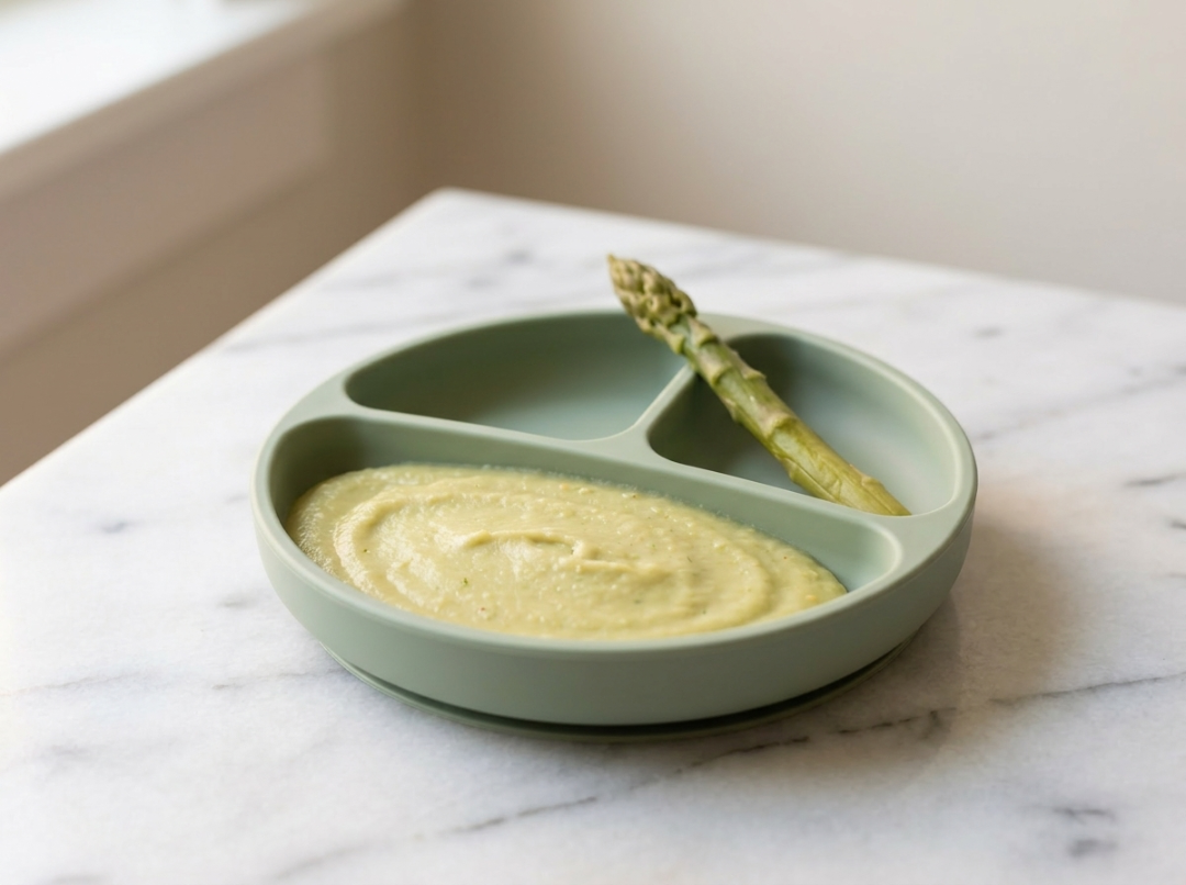 Silky Asparagus & Red Lentil Mash with BLW Spear