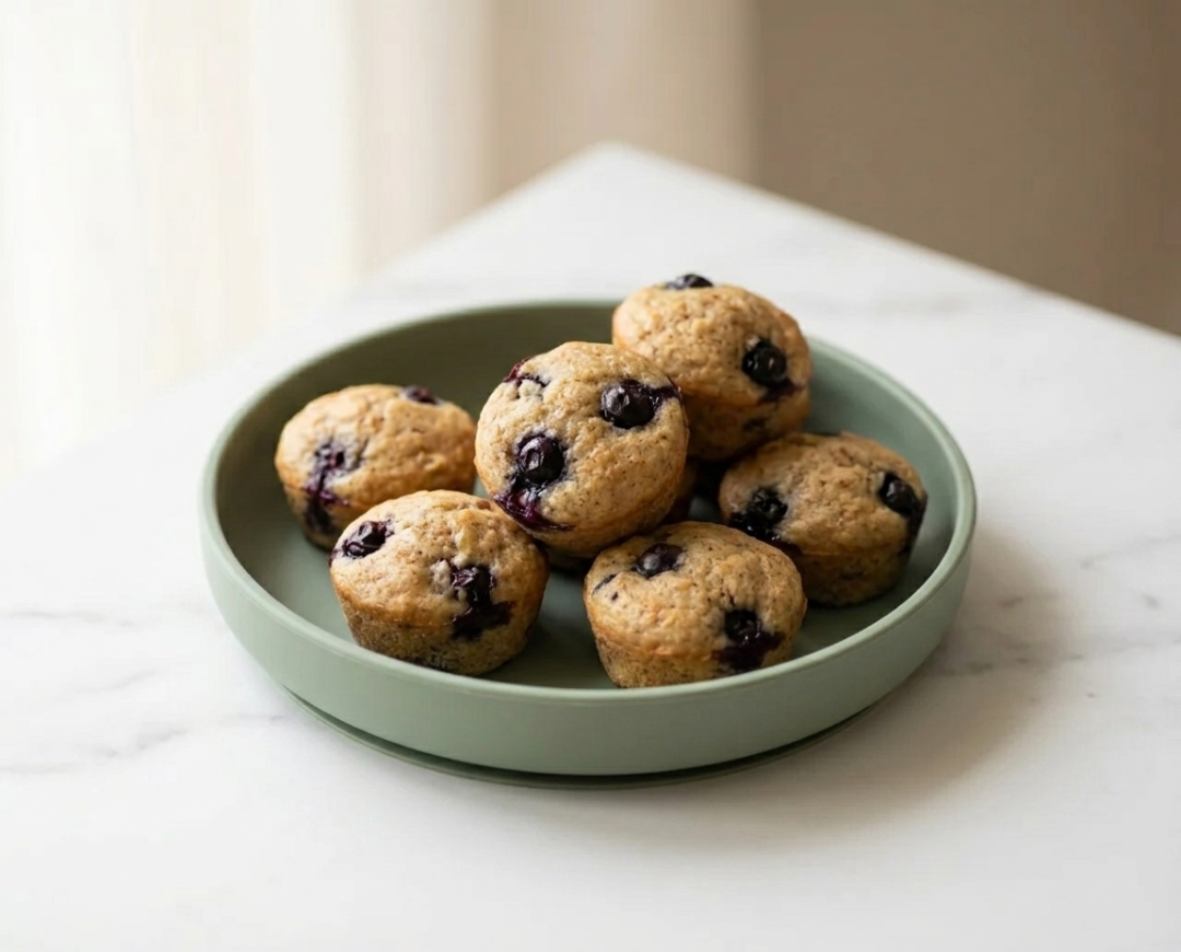 Banana and Blueberry Mini Muffins