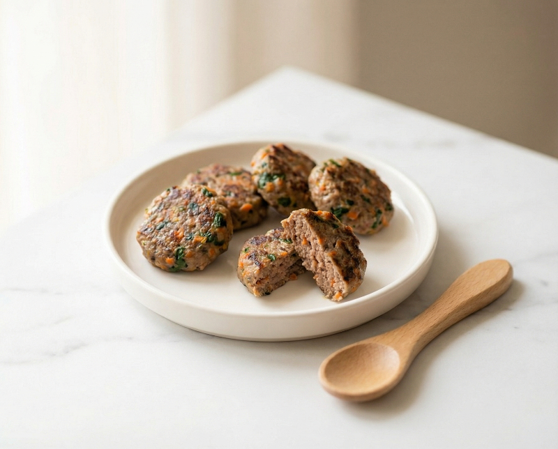 Iron-Rich Beef & Veggie Mini Burgers