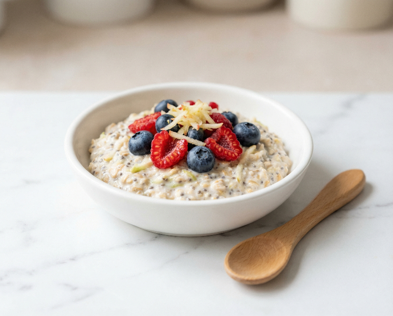 Overnight Bircher Muesli with Berries