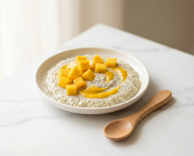 Creamy Chia & Mango Pudding
