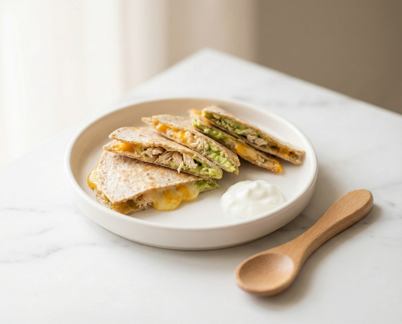 Soft Chicken & Avocado Quesadilla