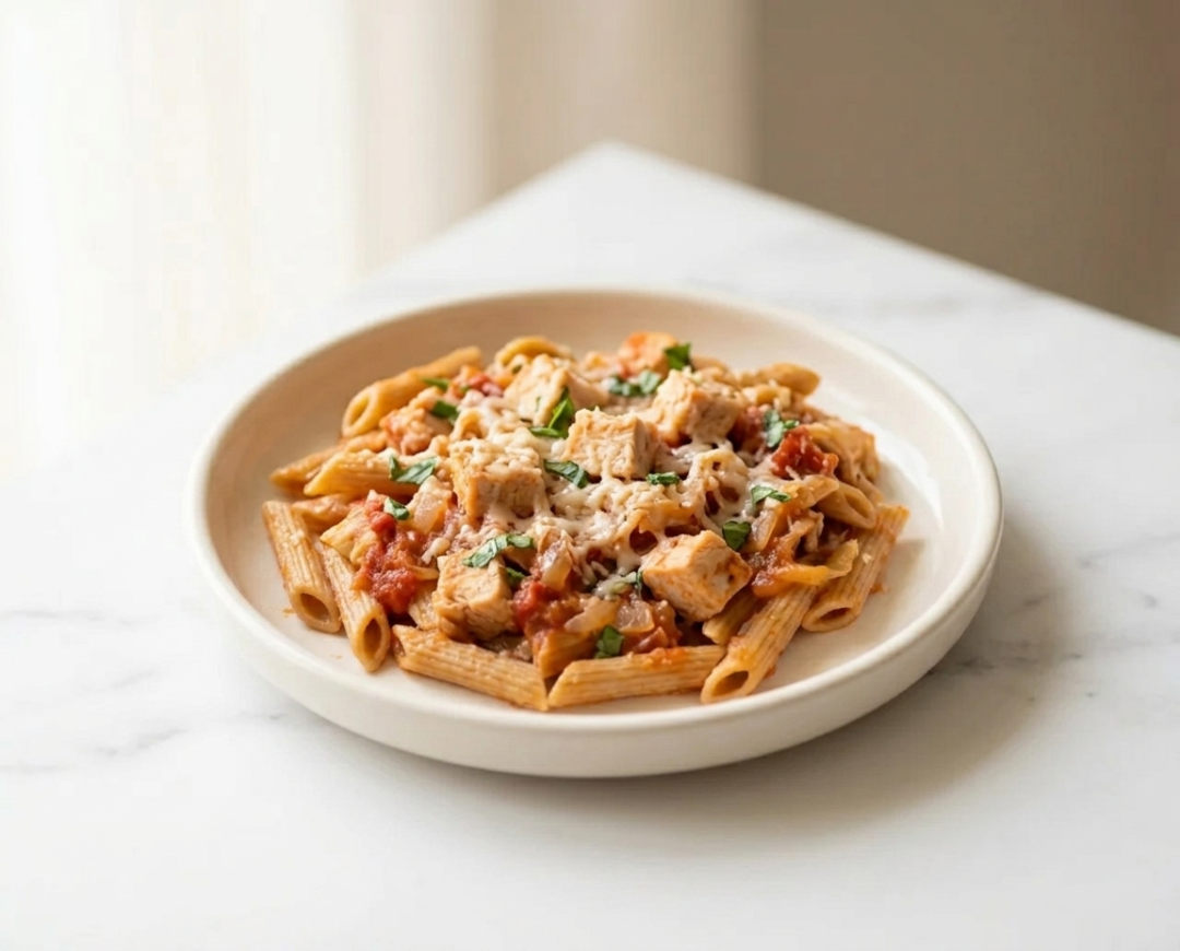 Tender Chicken and Tomato Basil Pasta