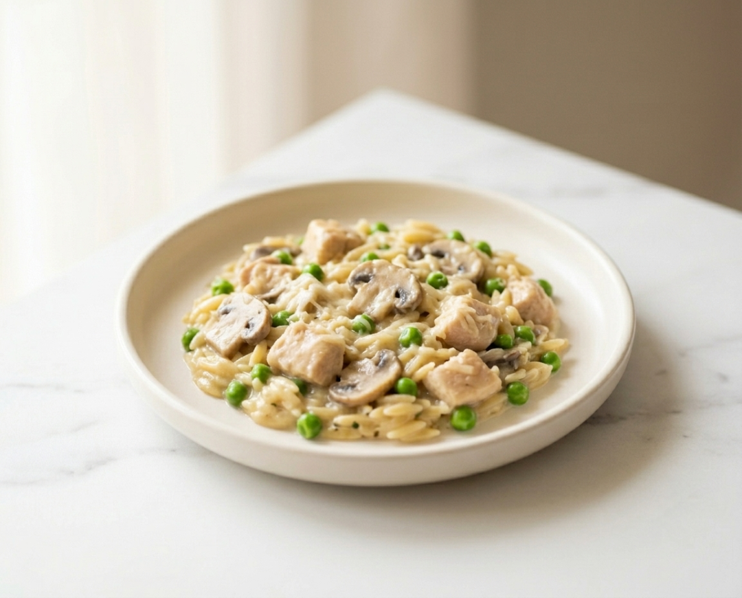 One-Pot Creamy Chicken & Mushroom Orzo