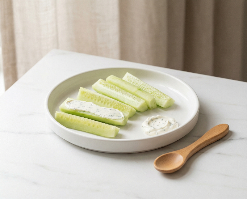 Cool Cucumber Sticks with Cream Cheese
