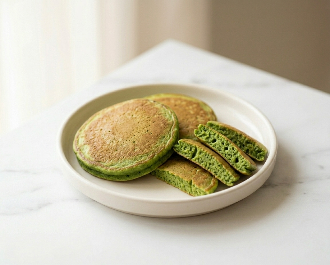 Fluffy Spinach Blender Pancakes