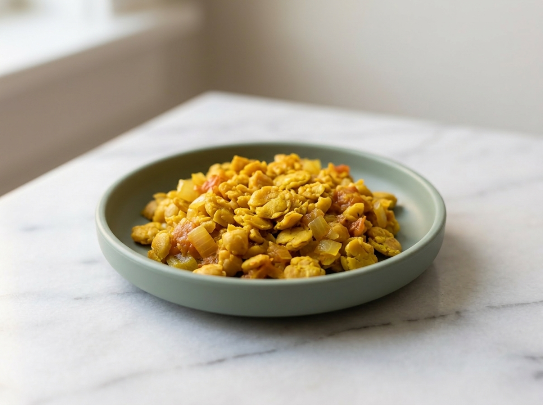 Golden Chickpea & Tomato Scramble
