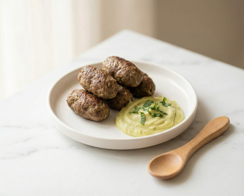 Soft Lamb Kofta with Minty Yogurt Dip