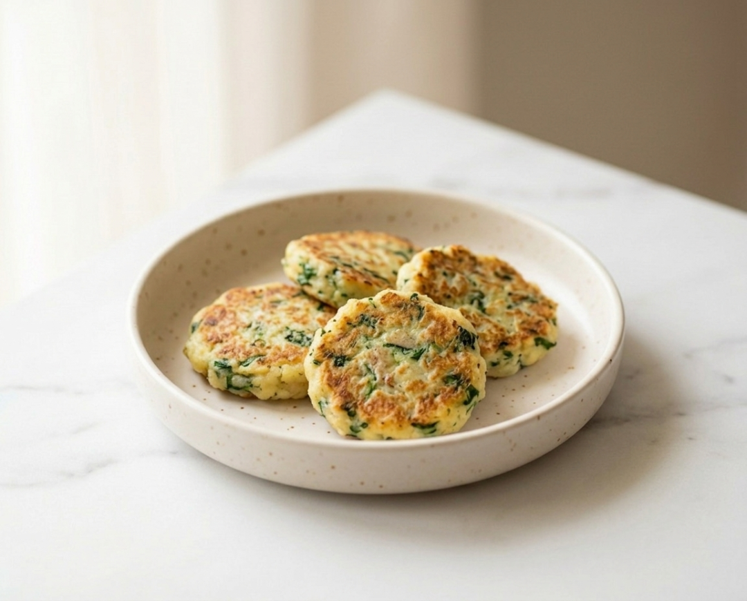 Sardine & Potato Cakes with Spinach