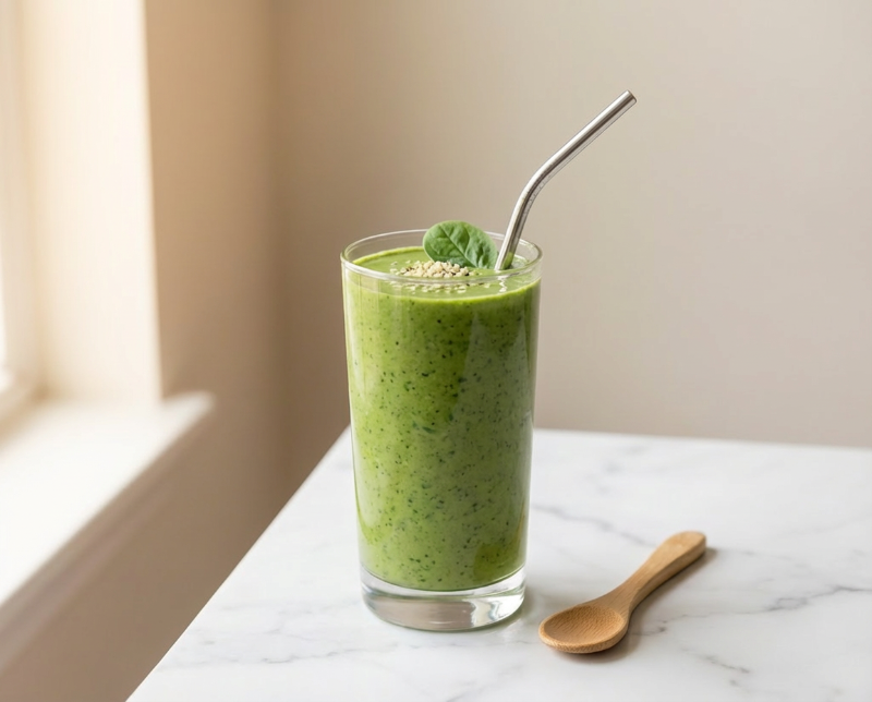 Green Power Smoothie (Spinach, Banana & Hemp)