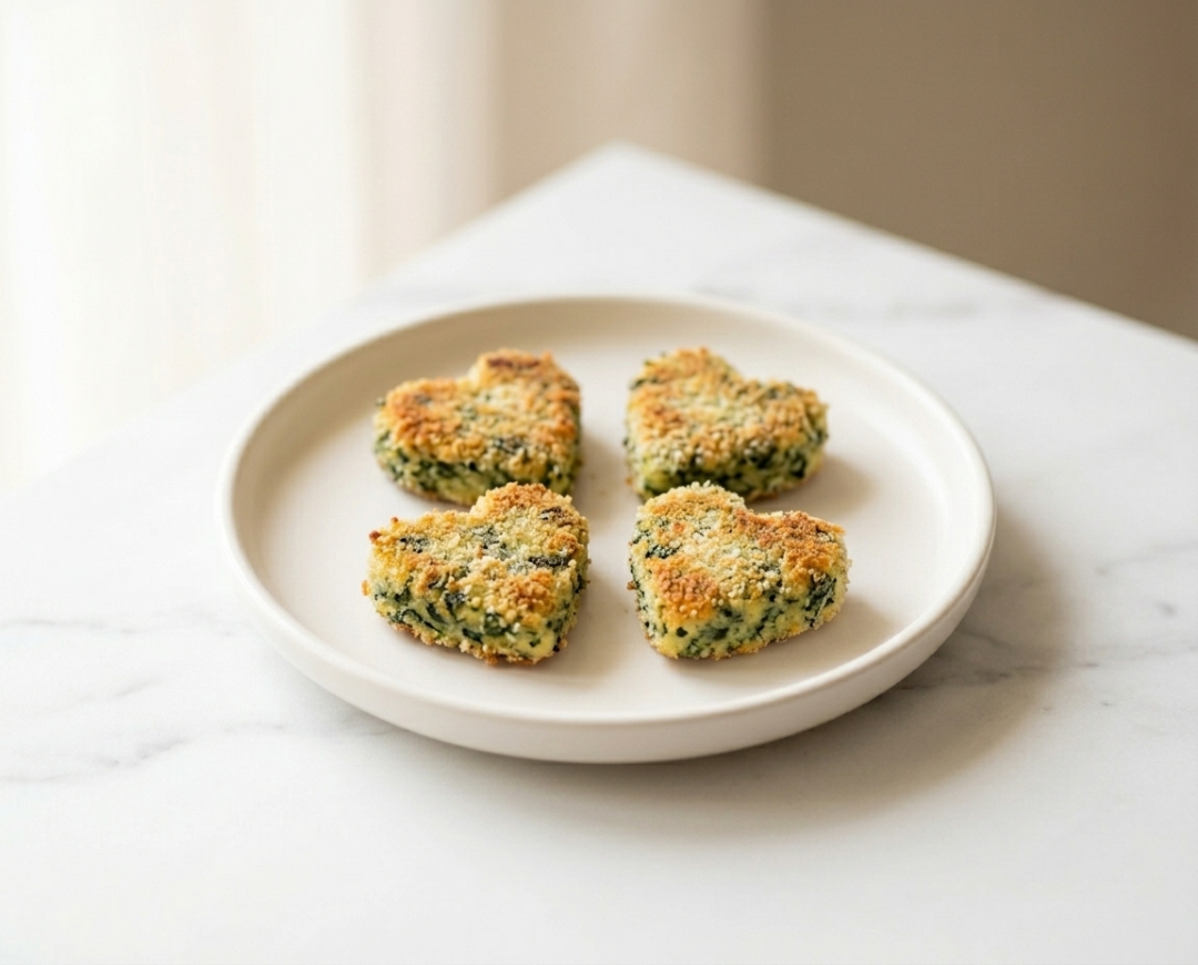 Golden Spinach & Cheese Hearts