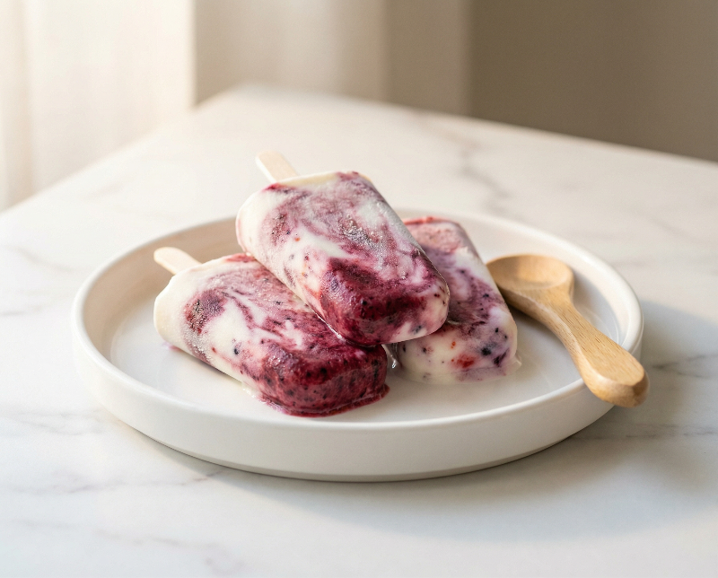 Creamy Yogurt & Berry Frozen Pops