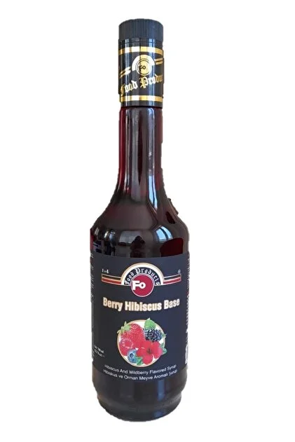 FO Berry Hibiscus orman meyveli şurup şişesi