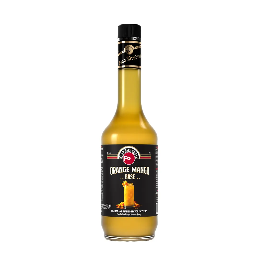 FO Mango Portakal aromalı meyve şurubu şişesi