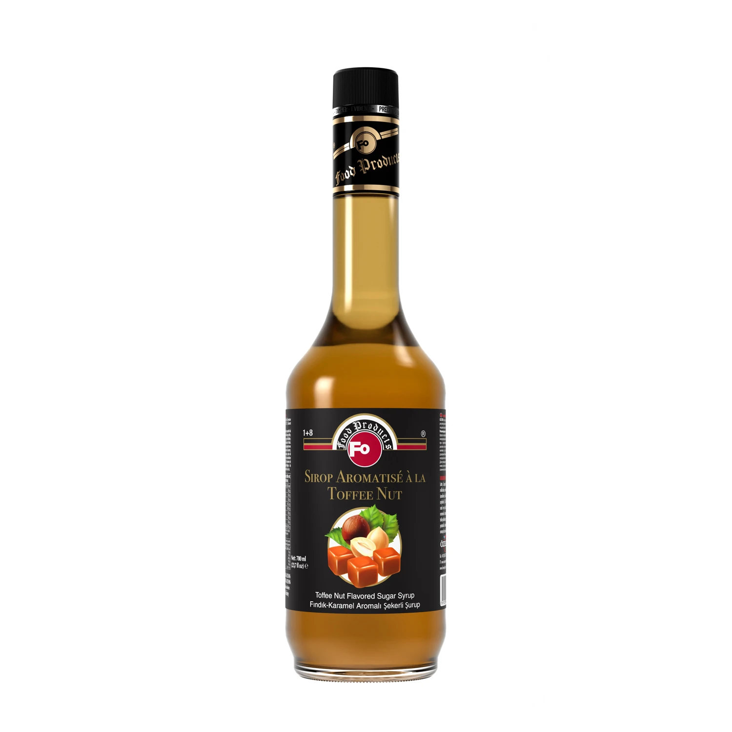 FO Fındık Karamel aromalı kahve şurubu şişesi